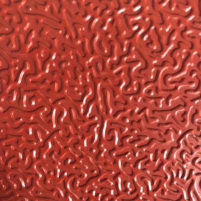 Plaque de couleur rouge en aluminium en relief 0,50 mm * 1250 mm Plaque d'aluminium utilisée dans l'industrie automobile