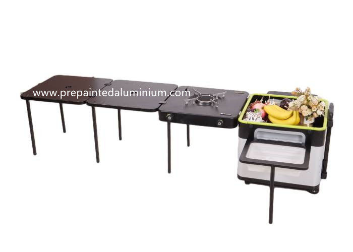EATCAMP Camping Outdoor Kitchen Station Of 9.2Kg - 4 KW * 1 - 75 L With Windproof  Stoves For Glamping