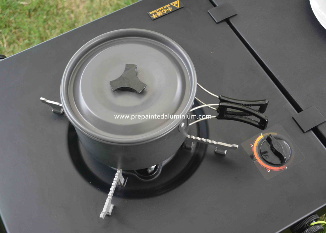 InteCamp Moving Kitchen Box Of 9.2Kg - 4KW * 1 - 75 L With Windproof  Stoves For Picnic Party , Fishing
