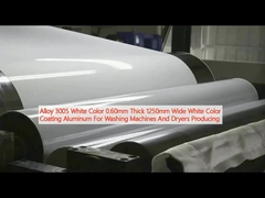 Alliage 3005 Couleur blanche 0,60 mm Épaisseur 1250 mm Large couleur blanche enduit d'aluminium Pour les machines à laver et sécheuses Production