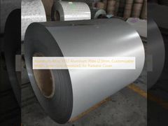 Plaque d'aluminium 5052 en alliage d'aluminium (2,0 mm, largeur personnalisable, anodisée gris argent) pour couvercle de radiateur