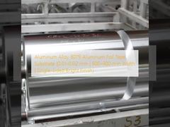Substrat de ruban en aluminium 8079 en alliage d'aluminium (0,01 à 0,02 mm | 600 à 900 mm de largeur | Finition brillante sur un seul côté)