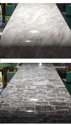 Feuille en aluminium enduite 0.20-3.00mm de modèle de marbre pour le décor de toiture ou de mur