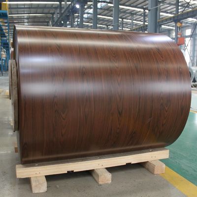 Coil d'aluminium recouvert de couleur prépeint avec motif en bois pour la décoration du sol