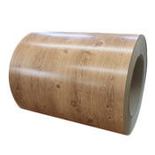Coil d'aluminium revêtu de couleur de grain de bois Folie/plaque/panneau d'aluminium prépeint pour toiture