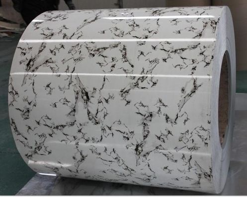 Alliage 3105 en marbre, revêtement de bobine en aluminium 26 Ga x 48 pouces feuille d'aluminium prépeinte pour les façades de bâtiments