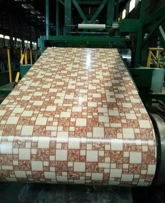 Alliage 3105 en marbre, revêtement de bobine d'aluminium à motifs conçus 24 Ga x 48 pouces feuille d'aluminium prépeinte pour les façades de bâtiments