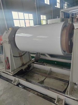 Tôle d'aluminium laquée blanc / noir Ral 9010 en bobine 3105 H24 pour la fabrication de gouttières ou de descentes pluviales