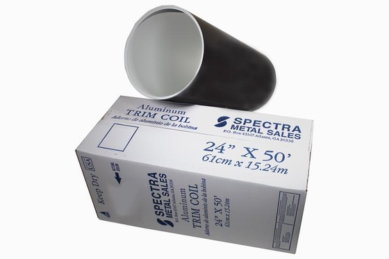 Blanc / noir Ral 9016 feuille d'aluminium revêtue de couleur en bobine 3105 H24 pour la fabrication de gouttières ou de tuyaux de descente